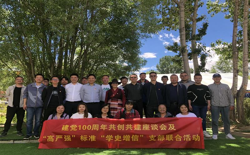 共创共建开展党史学习教育 党建引领推动全面合作 ——水文队地勘院支部与西藏自然腾龙国际平台厅机关第四支部开展联合主题党日活动