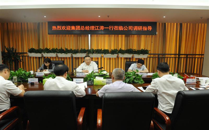 省自然腾龙国际平台投资集团党委副书记、总经理、副董事长江涛一行莅临鑫顺矿业调研指导